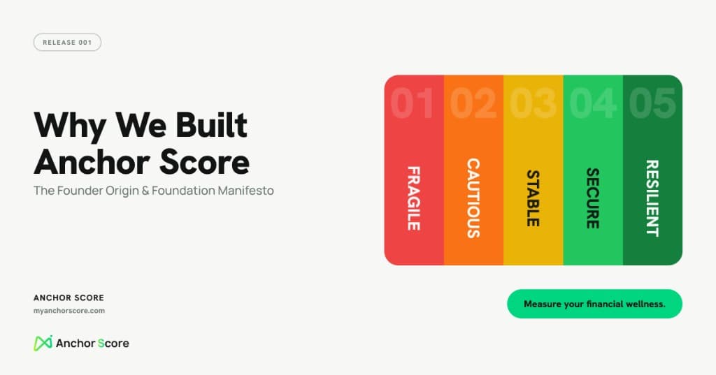Why We Built Anchor Score — Release 001. Five Anchor States from Fragile to Resilient.